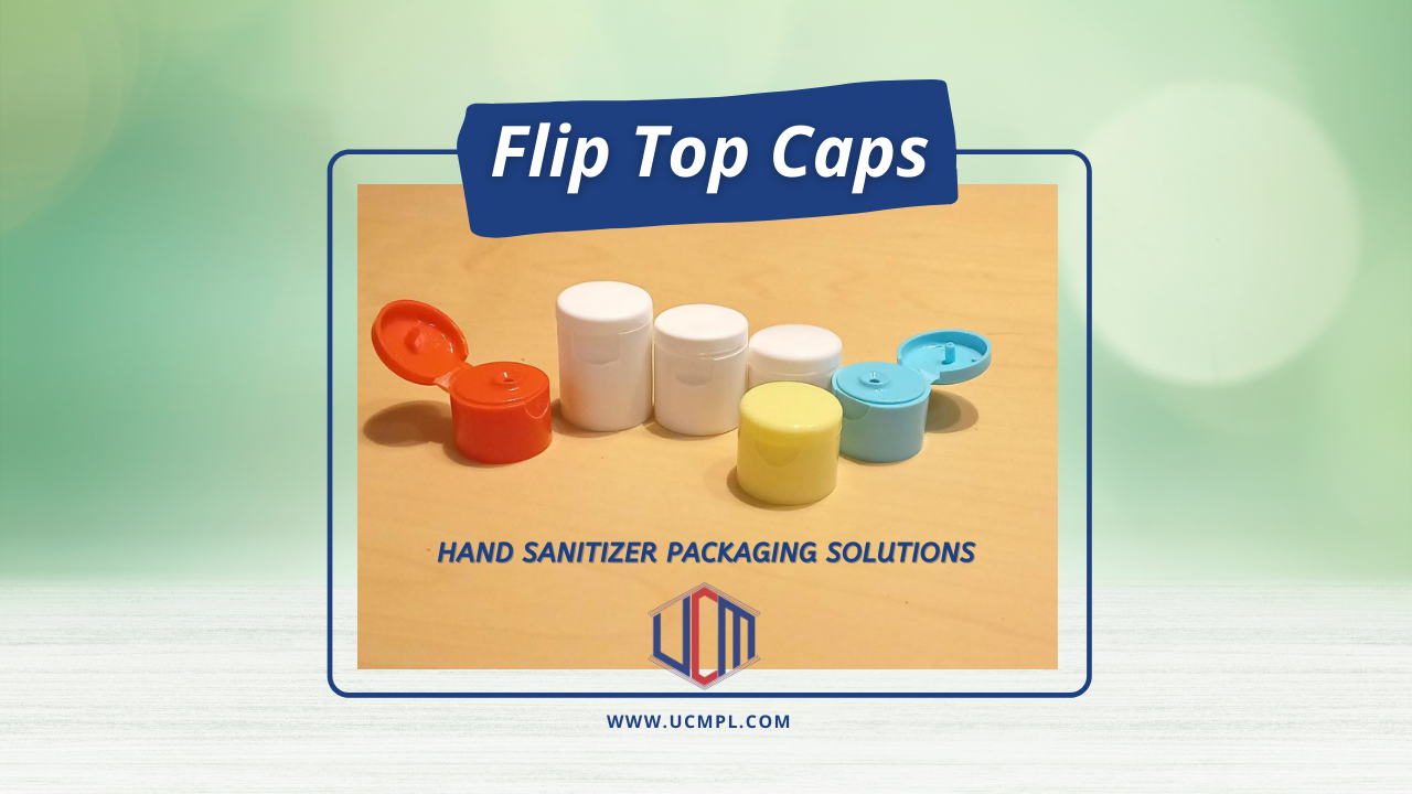 Flip Top Caps by UCMPL for Hand Sanitizer Bottles